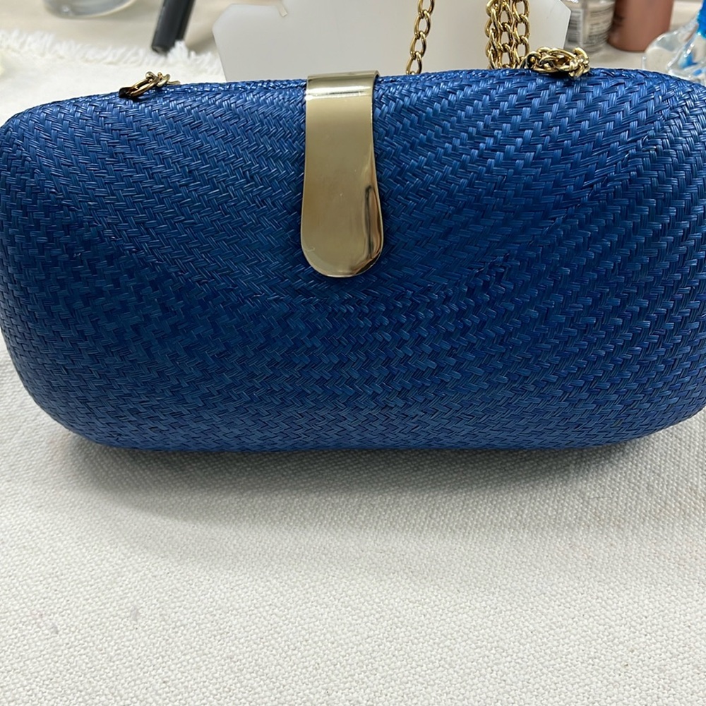 EUC Neon Blue Woven Shoulder/Crossover Bag